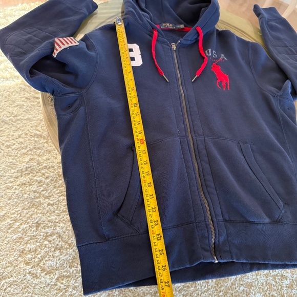 Vintage Polo Ralph Lauren Men's Big Pony Full Zip Hoodie Heavyweight Size Large - Picture 11 of 13